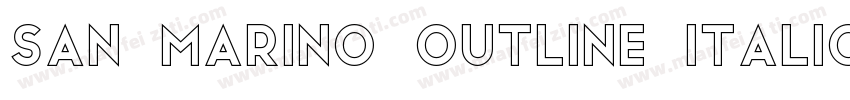 San Marino Outline Italic字体转换
